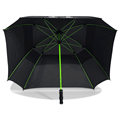 Funny Bright Green Color Fiberglass Frame Square Golf Umbrella